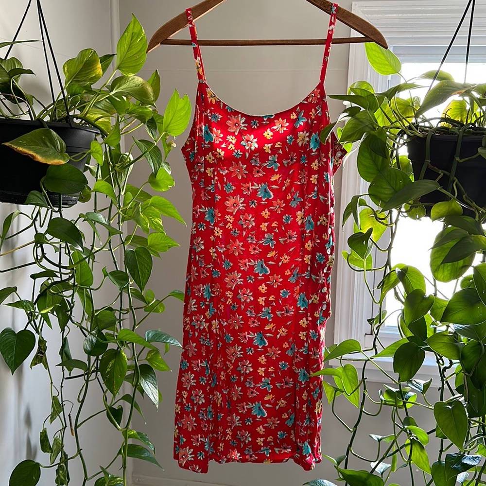 90s era Vintage Express Floral Dress, size 5/6